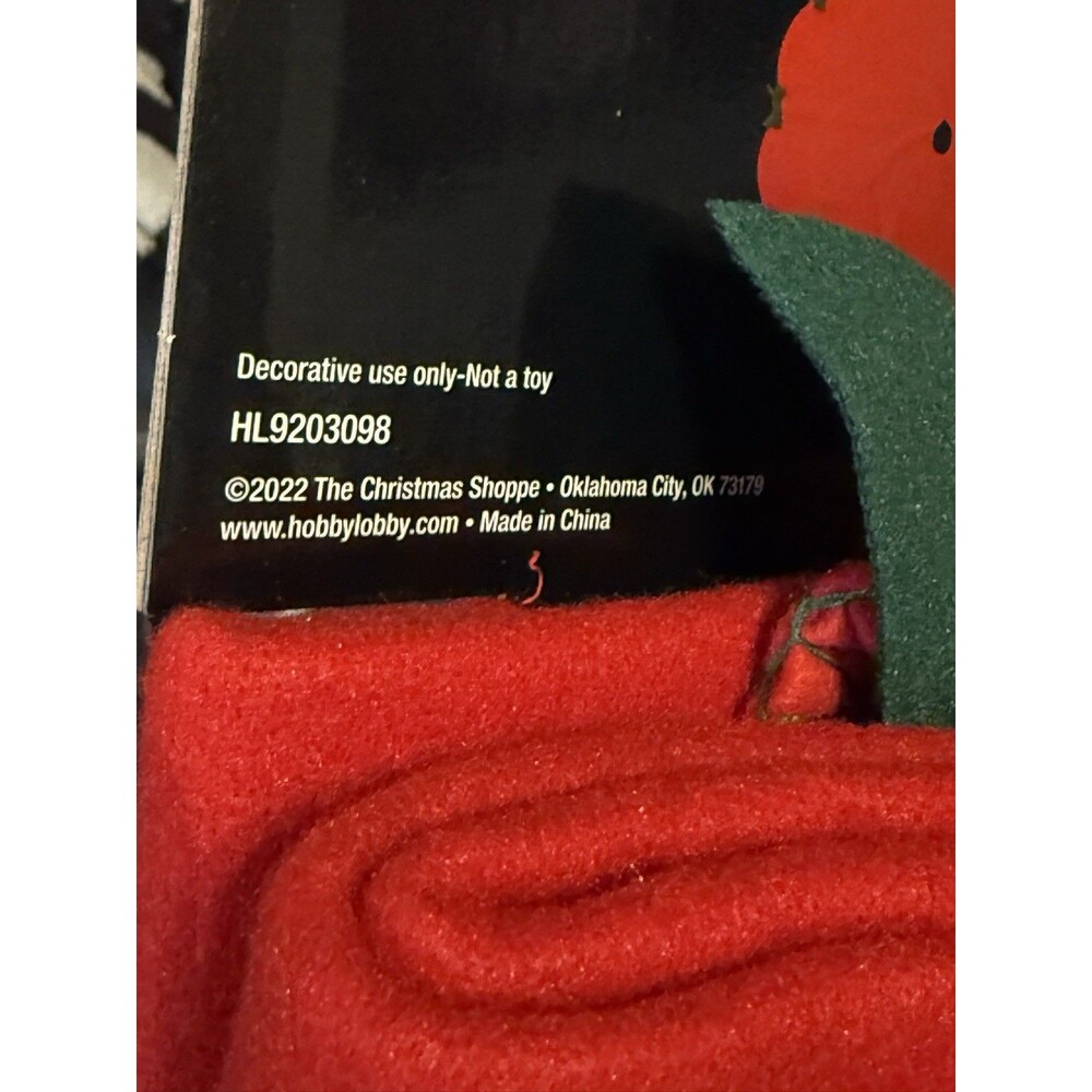 The Christmas Shoppe Hobby Lobby Christmas Tree Skirt Measure 48” Red Quilted - Picture 4 of 5